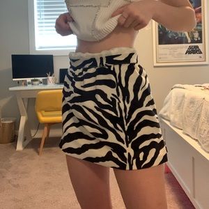 Vintage zebra print skirt